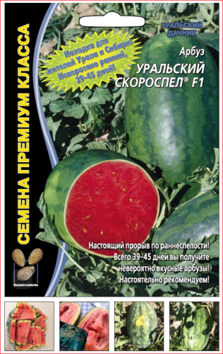 Арбуз Уральский Скороспел - 3 шт.уп.