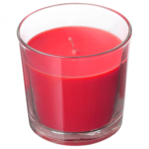 SINNLIG СИНЛИГ, Ароматическая свеча в стакане, Красные садовые ягоды/красный, 9 см