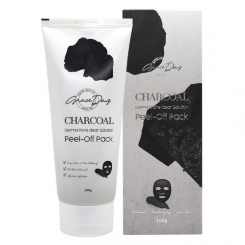 Grace Day Charcoal Derma Pore Clear Solution Peel-Off Pack - Маска-пленка очищающая с углем 180 г.