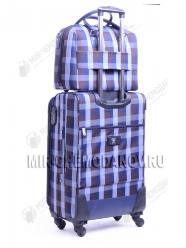 Комплект из 3-х чемоданов и 3-х бьюти-кейсов “Borgo-Antico” “Blue Brown”