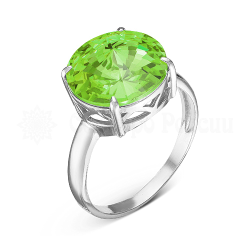Серьги из серебра с кристаллами Swarovski родированные 925 пробы 0042-214
