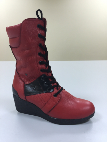 Женская обувь Ж-14 красный шрун+черн