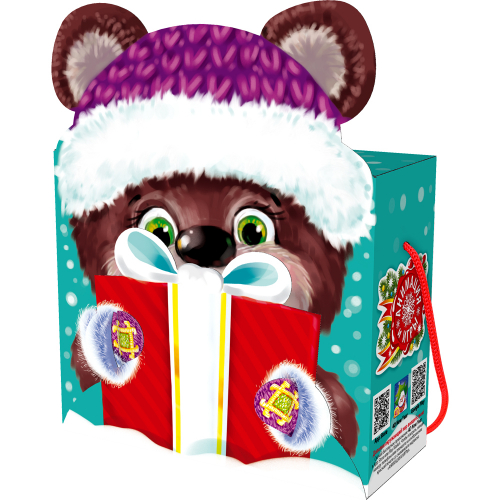 Новогодняя коробка для конфет и подарков 