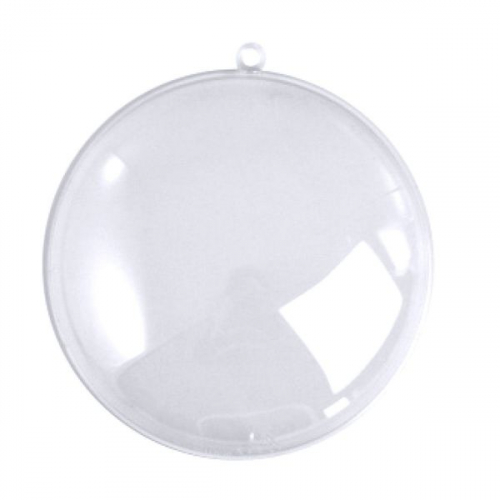 Шар прозрачный плоский 10см пластик (12шт)