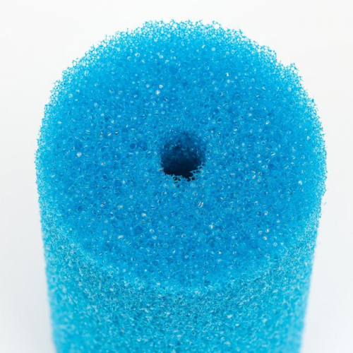 Губка круглая № 4, крупнопористая, 8 х 8 х 16 см, синяя