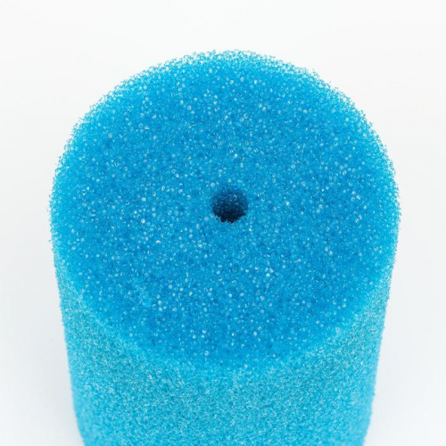 Губка круглая № 6, крупнопористая, 12 х 12 х 20 см, синяя