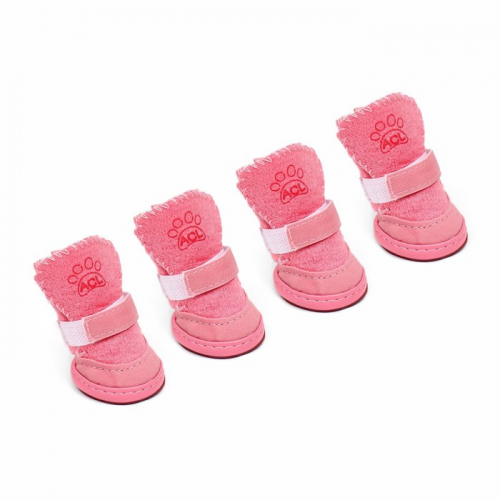 Ботинки Элеганс, набор 4, размер 1 (подошва 4 х 3,2 см) розовые