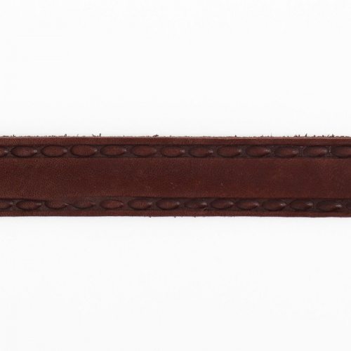 Поводок кожаный однослойный длинный, 2 м х 2 см, коричневый