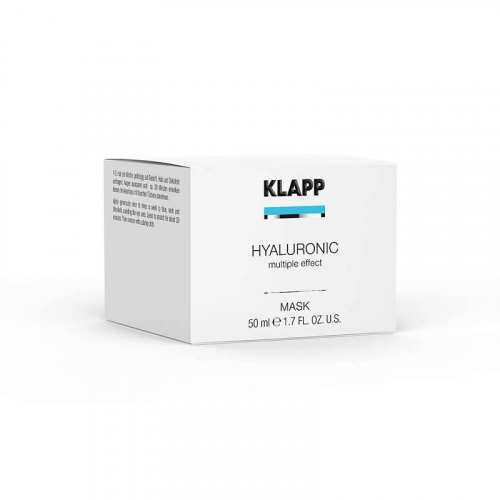 KLAPP Маска Глубокое увлажнение Hyaluronic Mask, 50 мл