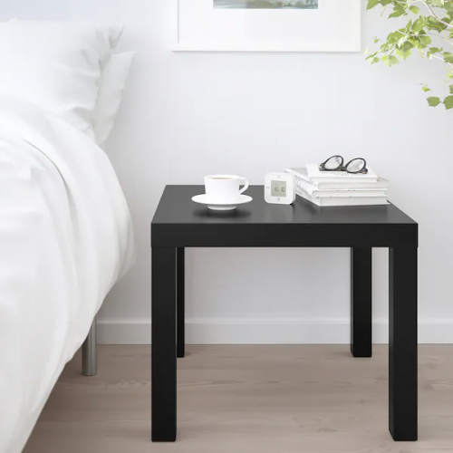 LACK ЛАКК, Придиванный столик, черный, 55x55 см