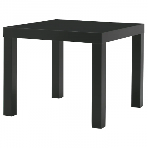LACK ЛАКК, Придиванный столик, черный, 55x55 см