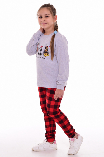 Пижама подростковая 12-107 (светло-серый) Елки,  шт