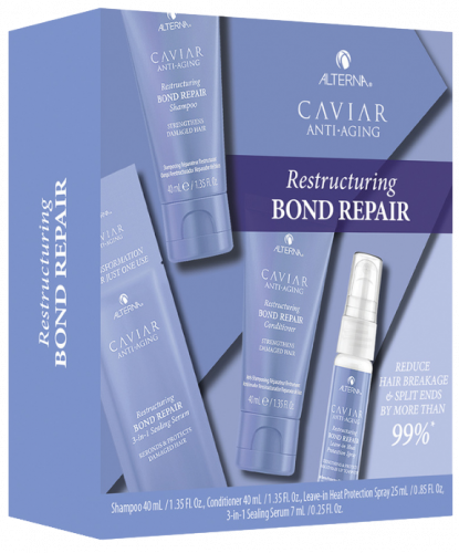 Набор для волос Регенерация и мгновенное восстановление / Caviar Restructuring Bond Repair Consumer Trial Kit