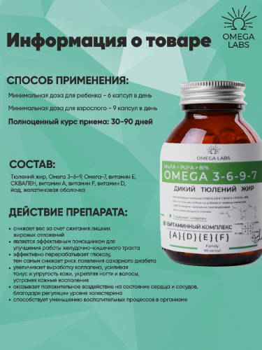 Омега 3-6-9-7 OMEGA LABS