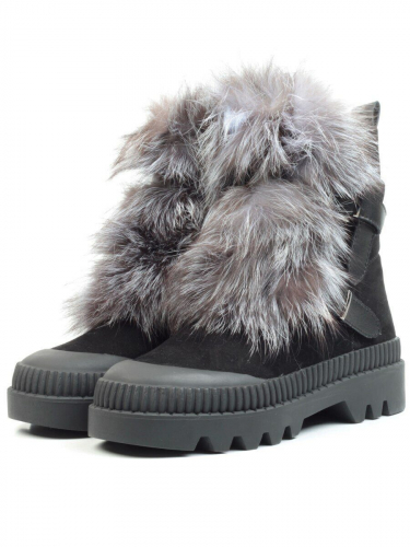04-M20-5046 Ботинки зимние женские (натуральная замша, натуральный мех) размер 37