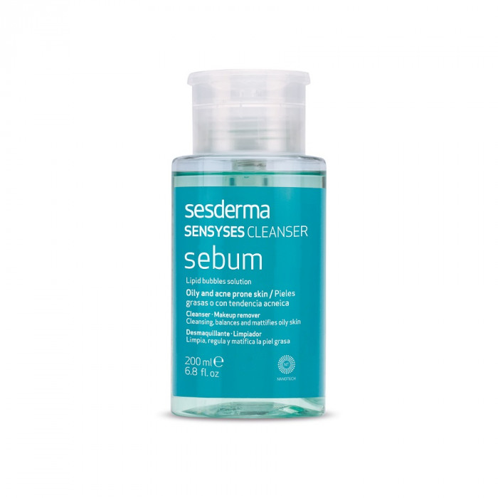 SESDERMA Липосомальный лосьон для снятия макияжа для жирной и склонной к акне кожи / SENSYSES Cleanser SEBUM 200 мл