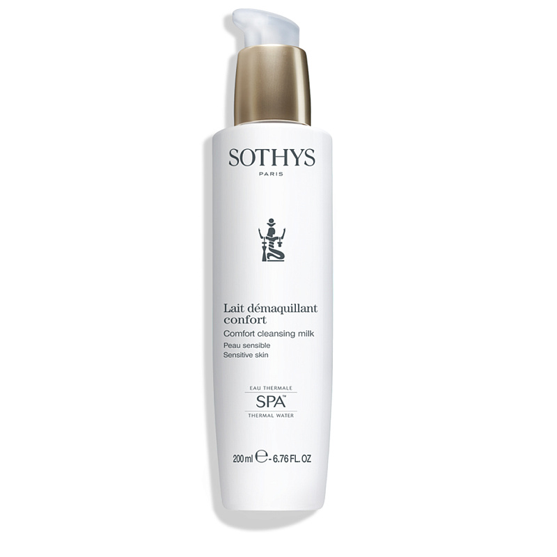 Sothys Очищающее молочко для чувствительной кожи с экстрактом хлопка и термальной водой, 200 мл