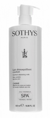 Sothys Очищающее молочко для чувствительной кожи с экстрактом хлопка и термальной водой 500мл / Сomfort Cleansing Milk