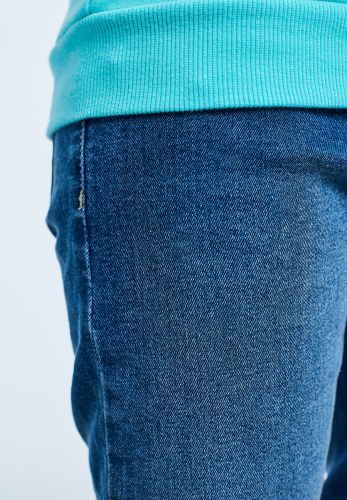 Брюки джинсовые (утепленные) детские для девочек Honeysuckle голубой Denim pants Большой