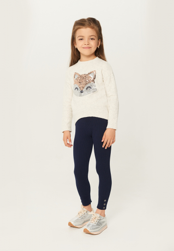 Джемпер детский для девочек Caramel светло-серый Knit jumper Маленький