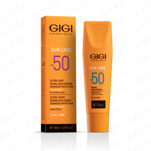 GIGI Солнцезащитный крем Sun Care Ultra Light Facial Sun Screen Advanced Protection SPF 50 мл