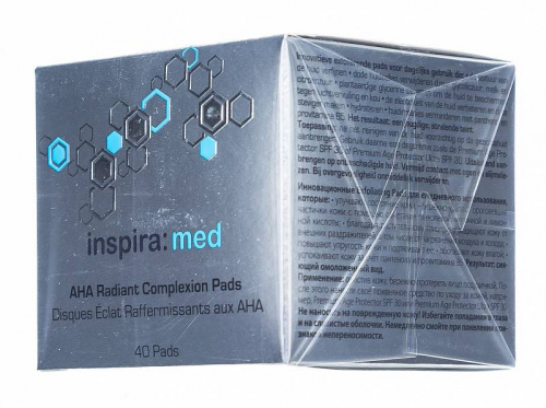 INSPIRA Диски-спонжи с AHA-кислотами для обновления и сияния кожи / AHA Radiant Complexion Pads 40 шт
