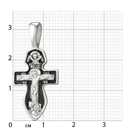 2-101-3 Крест из серебра частичное чернение литье