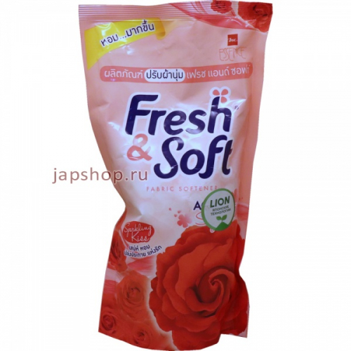 Lion Essence Fresh & Soft Кондиционер для белья Red Rose, мягкая упаковка, 600 мл (8850002017399)