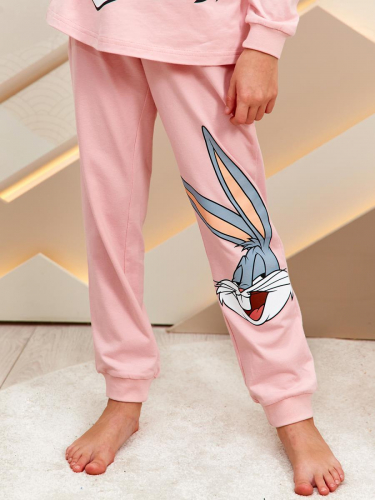 Пижама д/дев(фуфайка дл/рук, брюки) Juno AW21GJ540 Looney Tunes розовый