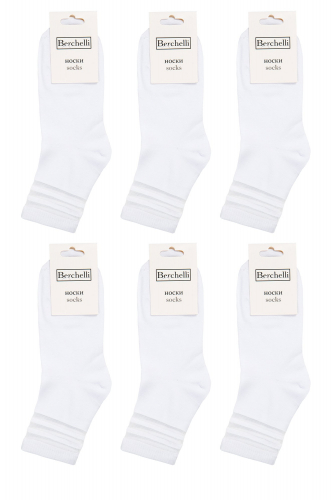 Berchelli, Набор стильных белых женских носков, 6 пар