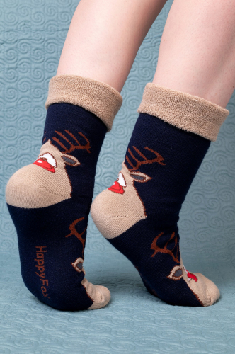 Happy Fox, Женские махровые носки с отворотом