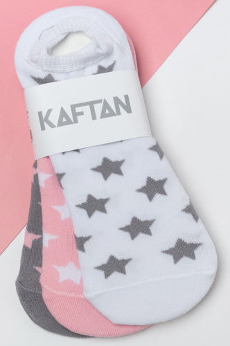 KAFTAN, Набор укороченных женских носков со звёздочками, 3 пары