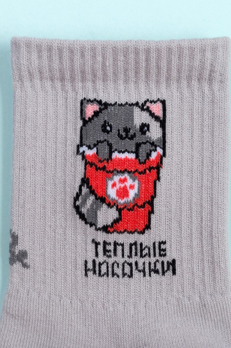 KAFTAN, Хлопковые женские носки с надписью и рисунком Кошечка