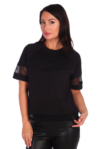 Натали 37, Женская черная футболка в стиле оверсайз