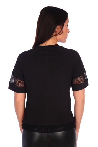Натали 37, Женская черная футболка в стиле оверсайз
