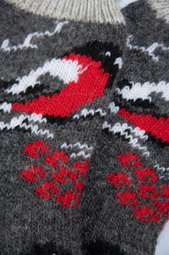 Бабушкины носки, Шерстяные женские носки со снегирями