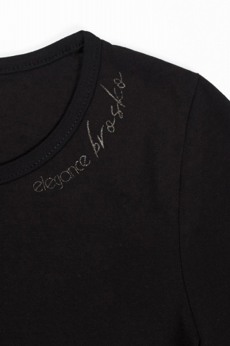 Brosko, Классическая женская футболка базового черного цвета