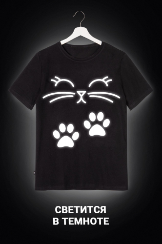 Happy Fox, Женская футболка с принтом кот