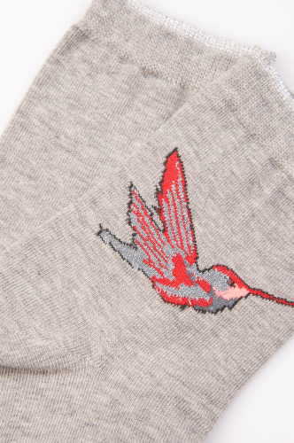 Красная ветка, Женские носки с рисунком в виде птички