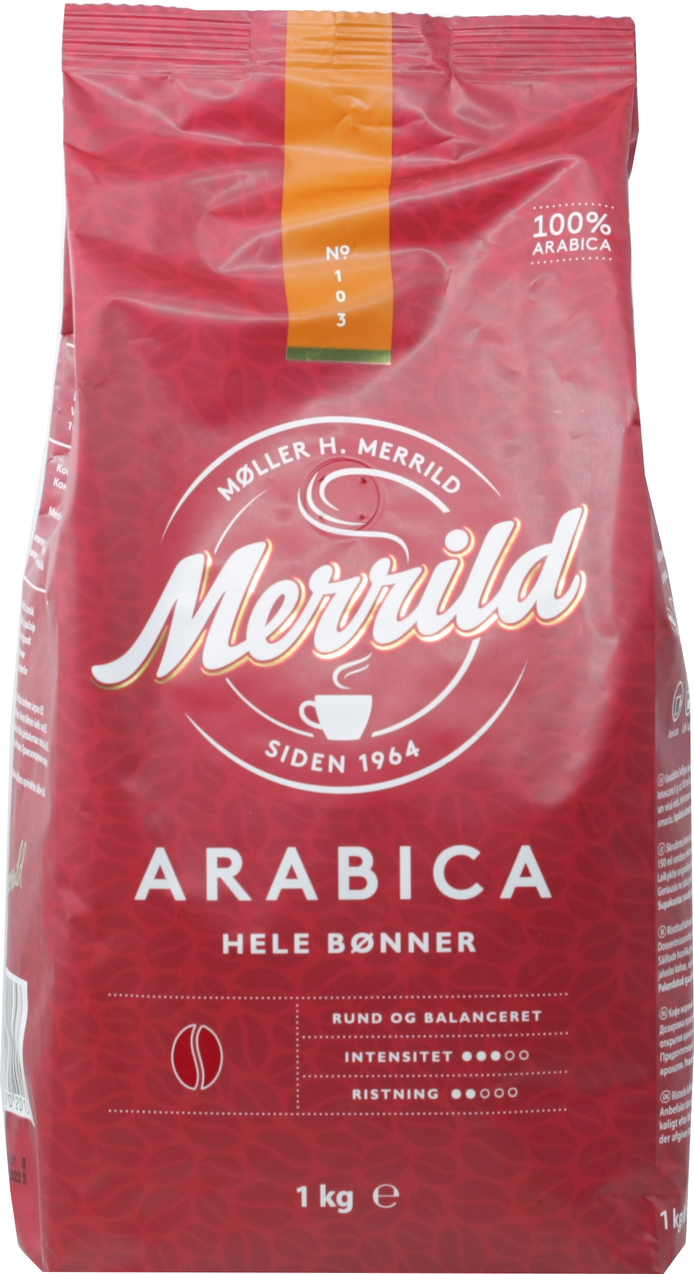 Кофе 1 кг. Кофе в зернах Merrild Arabica. Кофе зерновой Меррилд. Кофе Lavazza Merrild Arabica. Кофе итальянский Merrild.