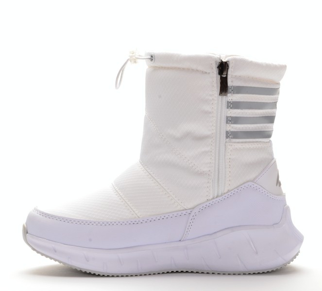 Ex-tim MB2278-5K Полусапожки женские бел текстиль+иск кожа, подклад иск мех