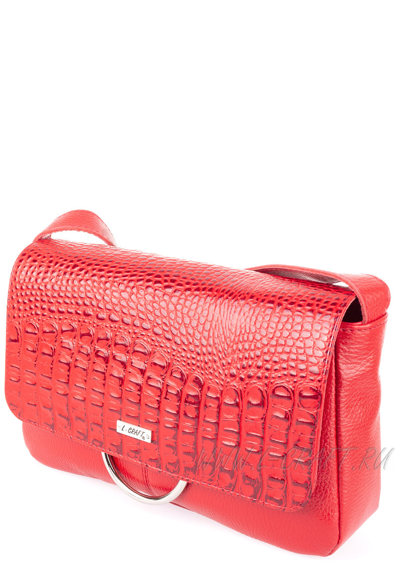Модель №L108 | кожа | гладкий крокодил | красный | К209-4 | 25996