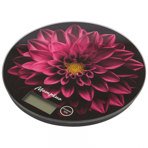 Весы кухонные электронные МАТРЁНА МА-197, 7 кг, пурпурный цветок