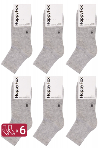 Happy Fox, 6 пар спортивных носков с резинкой Happy Fox