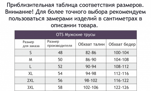 OTS, Трусы мужские OTS