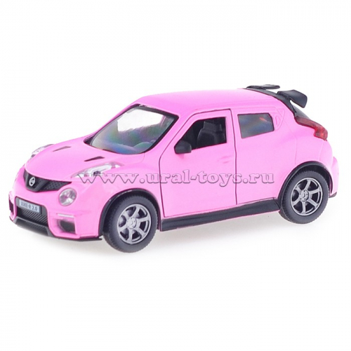 Машина металл Nissan Juke-R 2.0 12см, (откр. двер, багаж, розовый) инер, в коробке