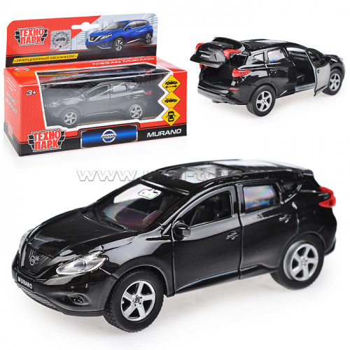 Машина металл. Nissan Murano 12см, (открыв.двери,черный) инерц. в коробке