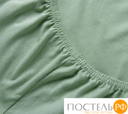 ш90200оливк Оливковый простыня ТРИКОТАЖ 90*200*20 на резинке Р010Т Трикотажное полотно Текс-Дизайн