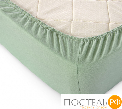 ш90200оливк Оливковый простыня ТРИКОТАЖ 90*200*20 на резинке Р010Т Трикотажное полотно Текс-Дизайн