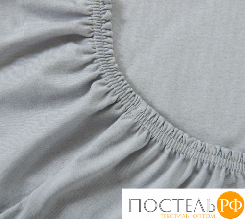 Ш120200сер Серый простыня ТРИКОТАЖ 120*200*20 на резинке Р011Т Трикотажное полотно Текс-Дизайн